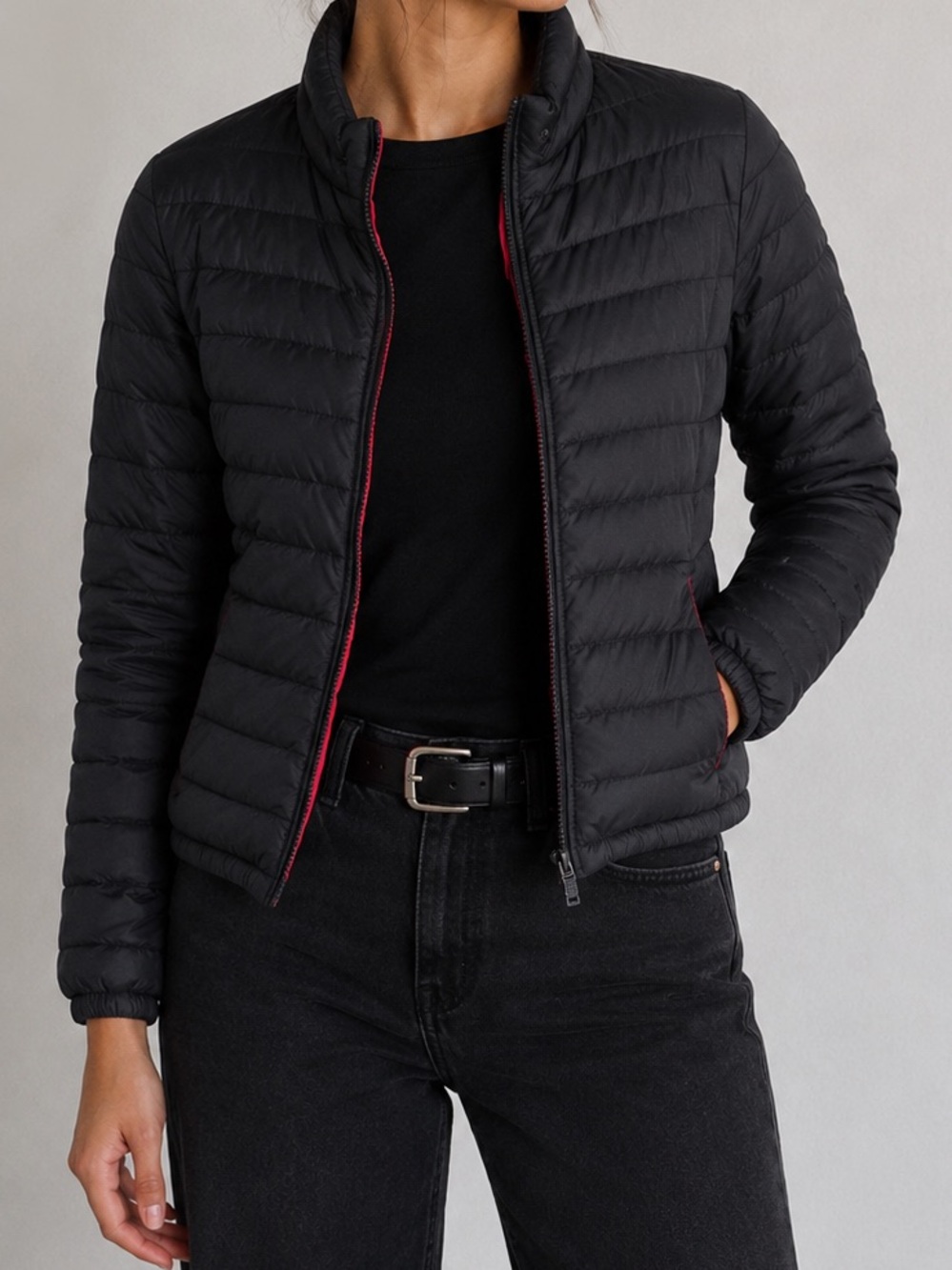 Feather 🪶 Women's Lightweight Quilted Jacket - Black
